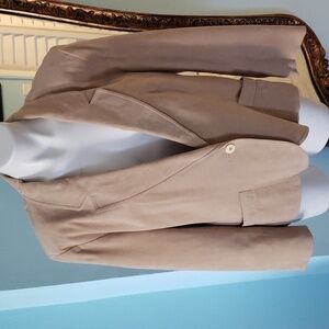 VTG ULTRA SUEDE ONE BUTTON BLAZER JACKET COUNT ROMI SIZE 16